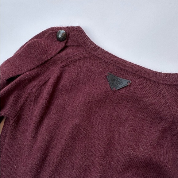 [SOLD] DIESEL Alpaca Wool Blend Burgundy Red Y2K Fitted Knit Ribbed Dress XS - Picture 5 of 14